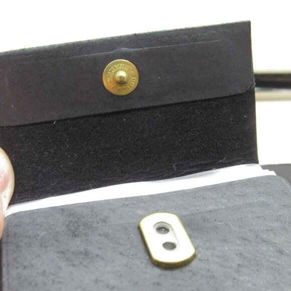 Vintage Men's Swank Black Pig Skiin Wallet & Card Holder Set In Original Box - Picture 12 of 16